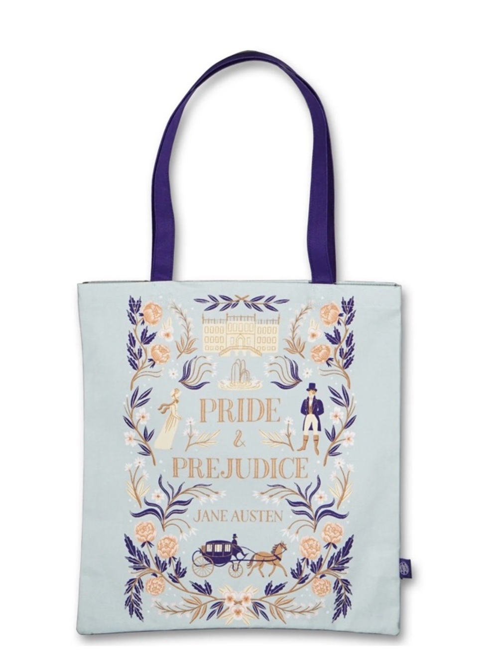 Pride & Prejudice Jane Austen Tote Bag – Light Blue